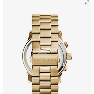 Michael Kors Oversized Runway Gold Tone Watch